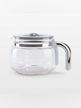 SMEG 10 Glass Coffee Carafe Silver Handle and Gray Lid